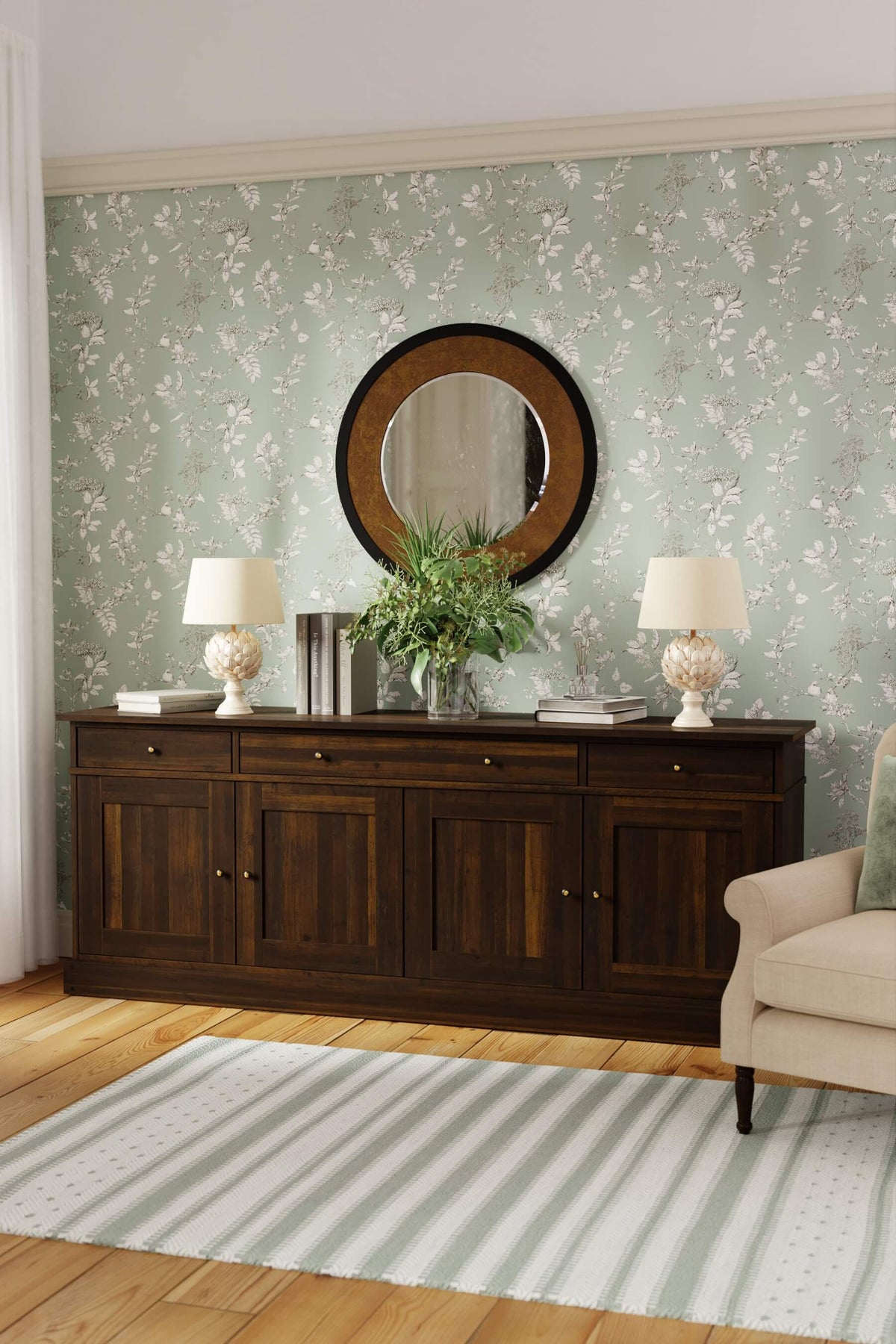 Garrat 4 durų komoda su 3 stalčiais