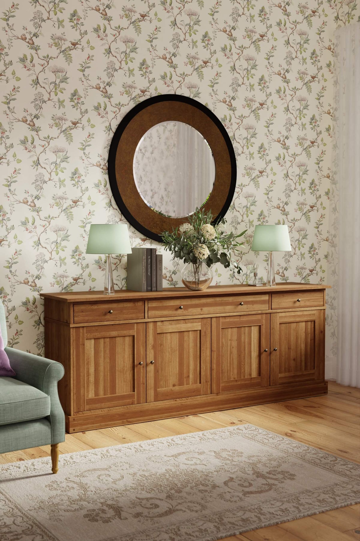 Garrat 4 durų komoda su 3 stalčiais