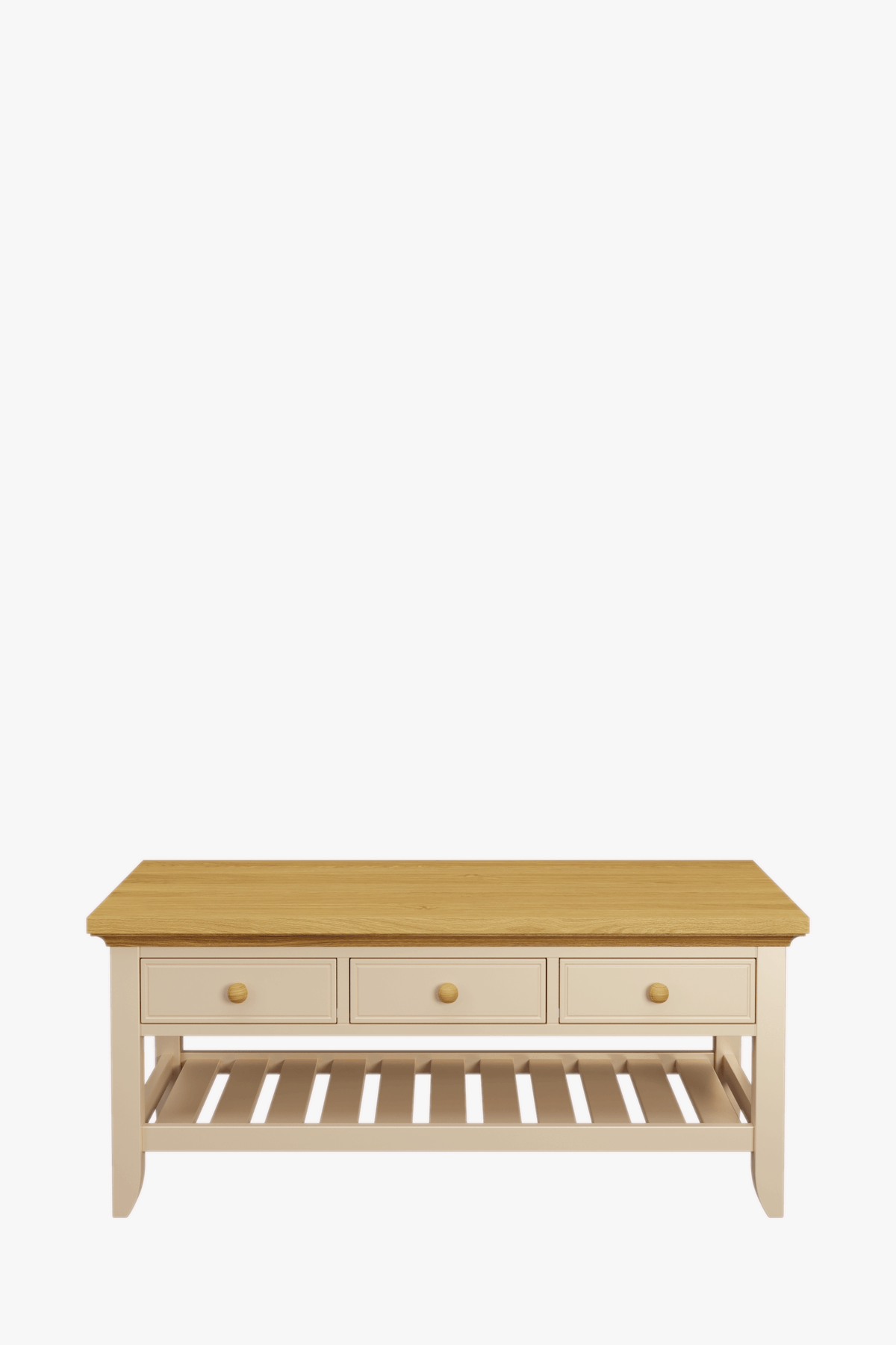 Oakham kavos staliukas su 3 stalčiais