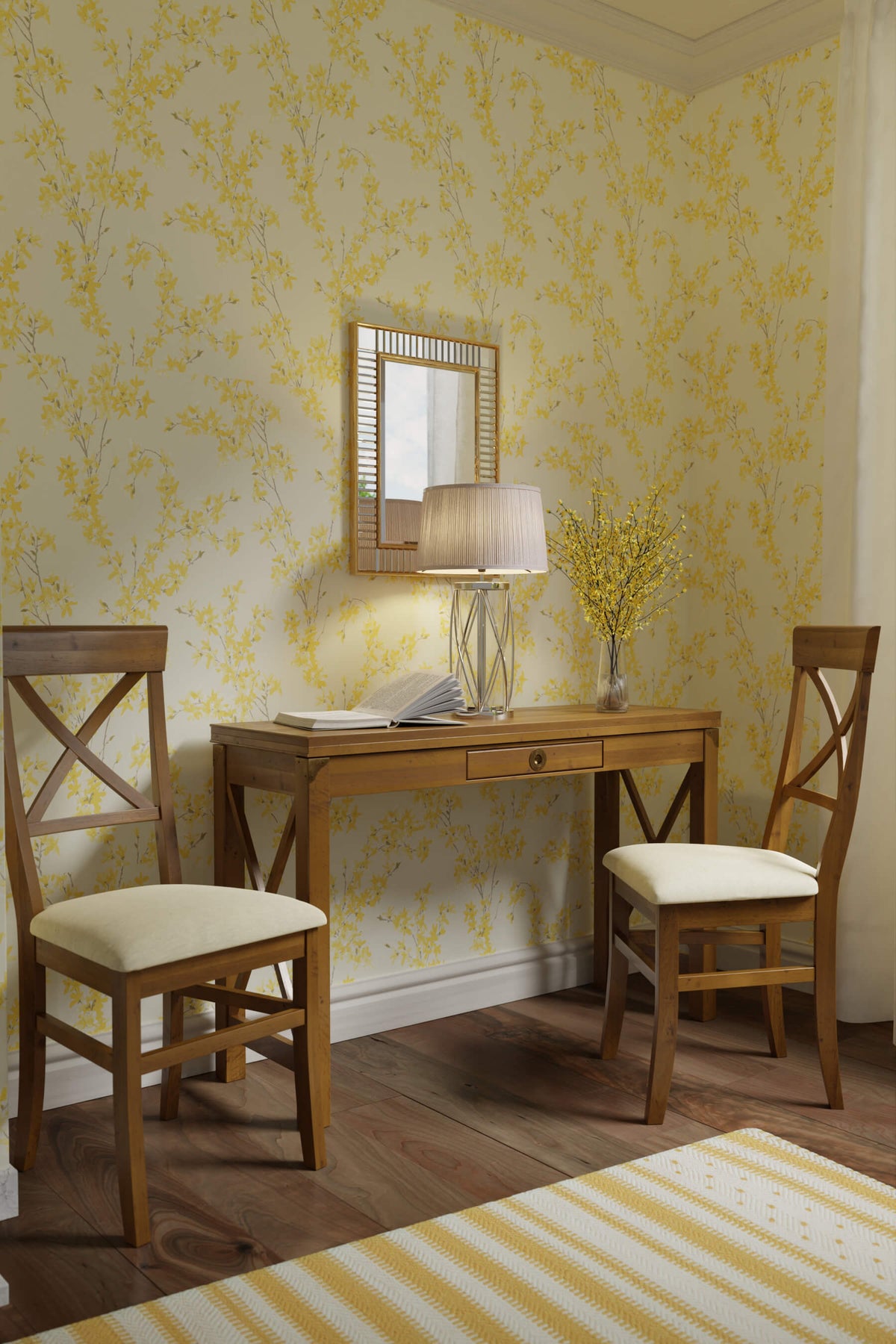 Balmoral konsolė su 1 stalčiumi ir valgomojo stalas viename