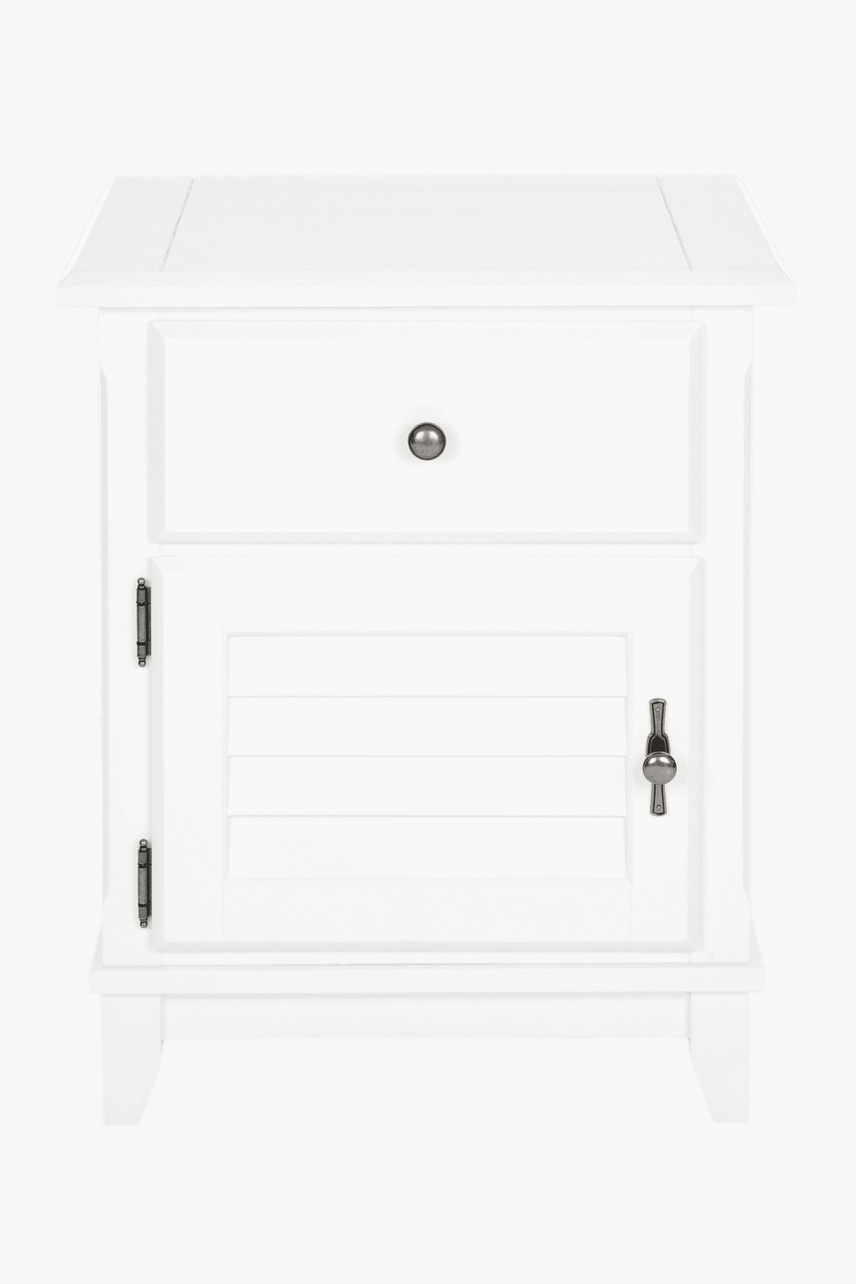 Devon staliukas prie lovos ar sofos su 1 žaliuzių efekto durimis ir 1 stalčiumi (rankenėlė dešinėje)