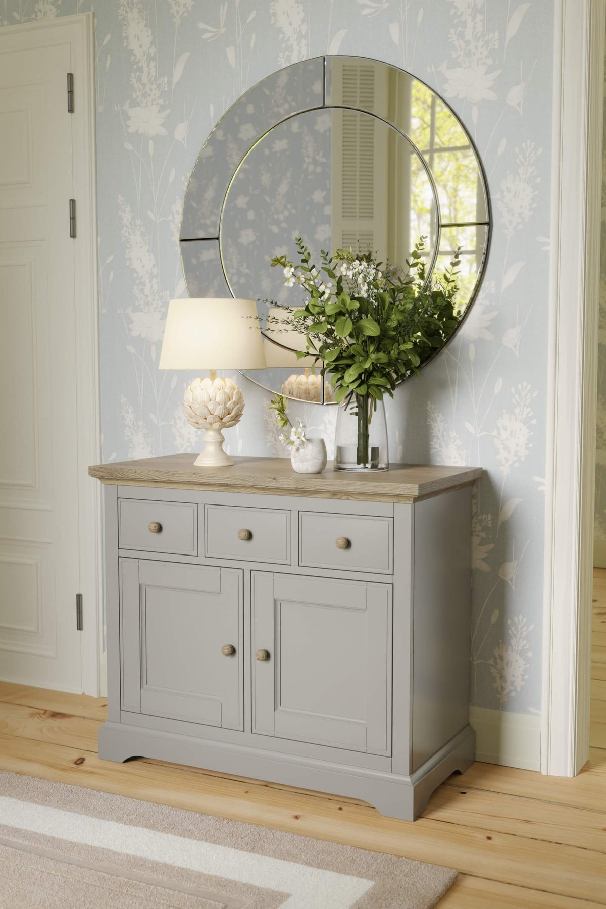 Oakham 2 durų komoda su 3 stalčiais