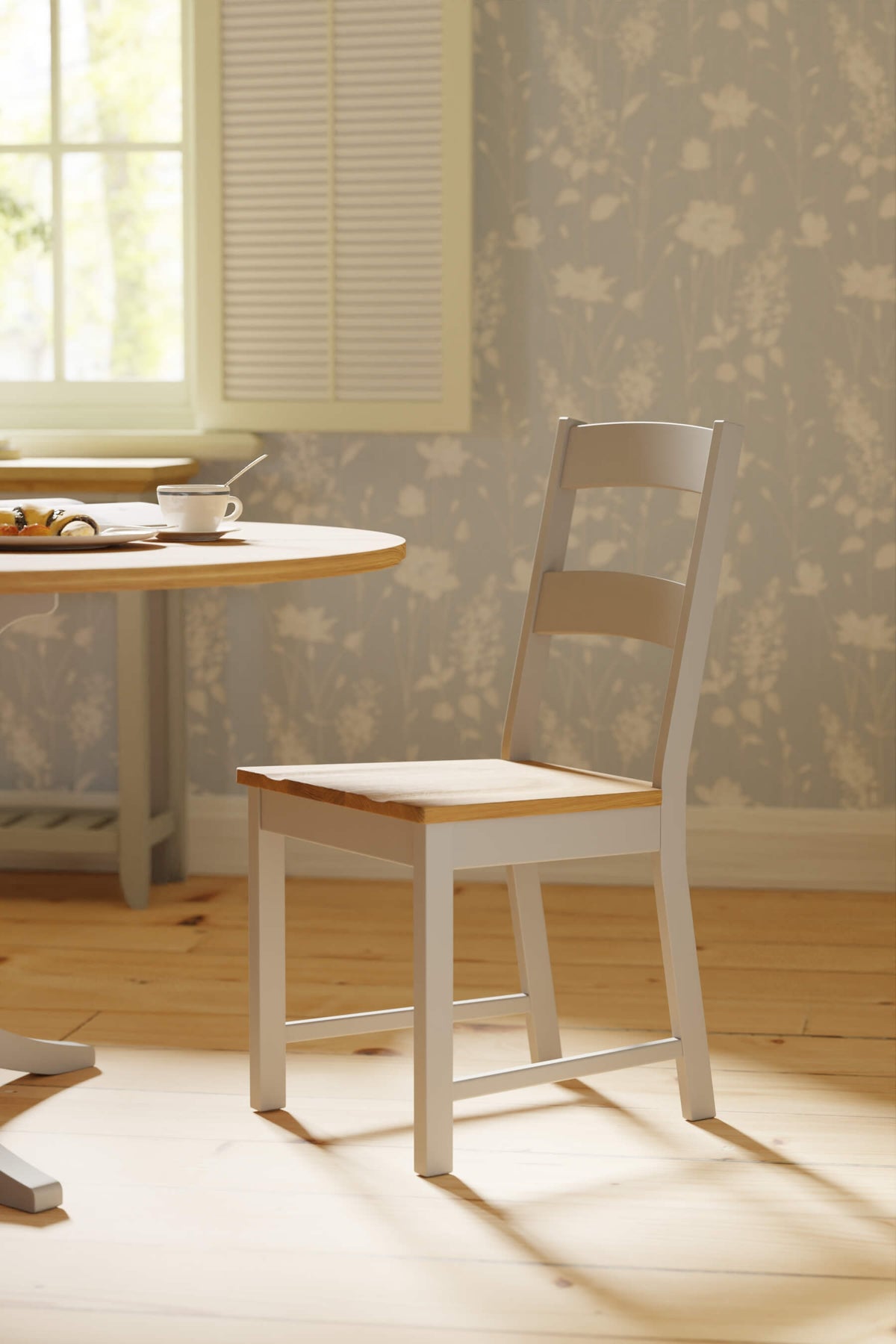 Oakham valgomojo kėdžių pora su medine sėdyne