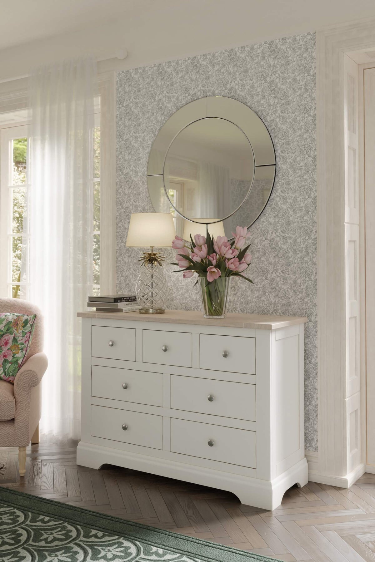 Dorset komoda su 7 stalčiais