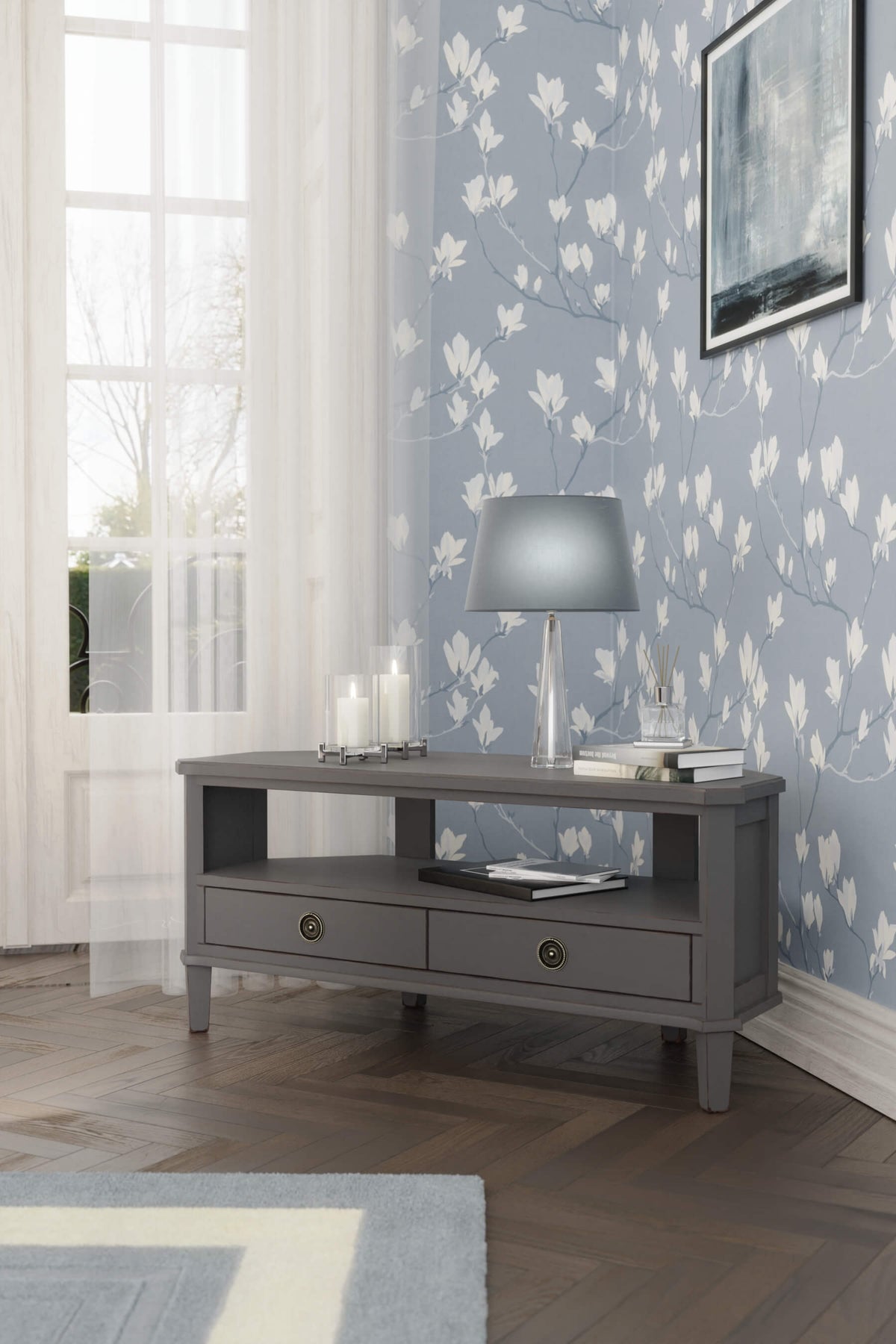 Henshaw 2 Drawer Corner TV Unit