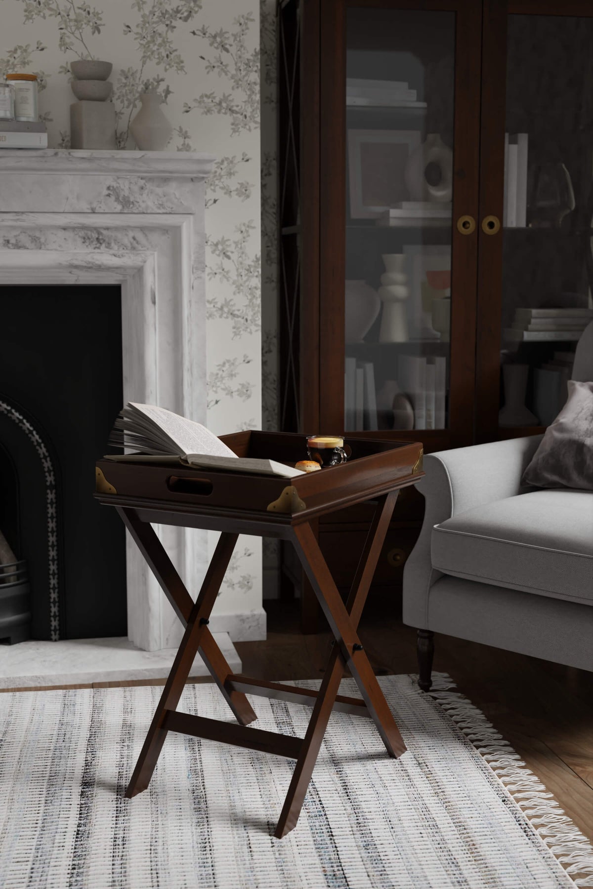 Balmoral staliukas su padėklu