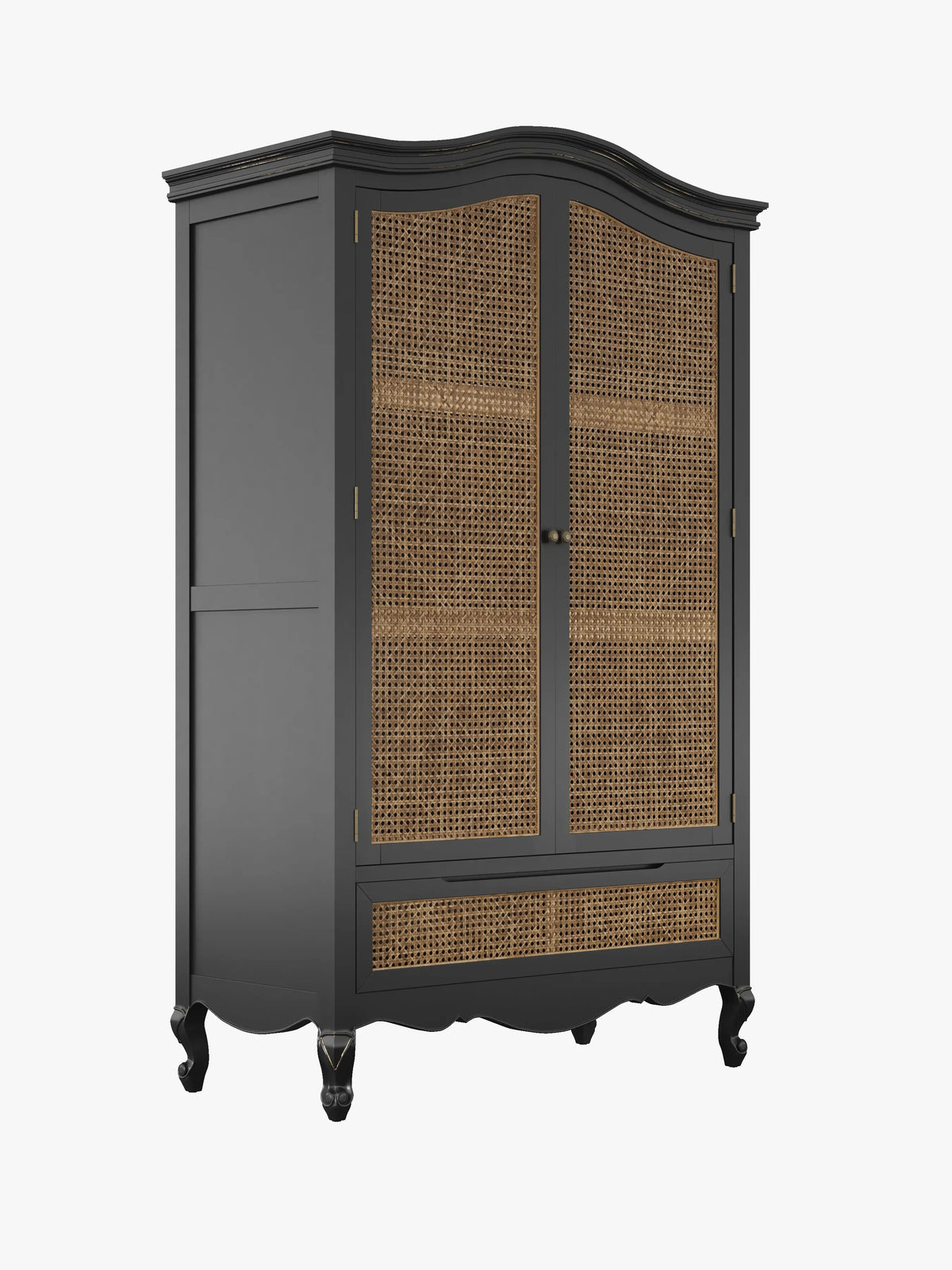 Montpellier 2 durų spinta su 1 stalčiumi (juodas)