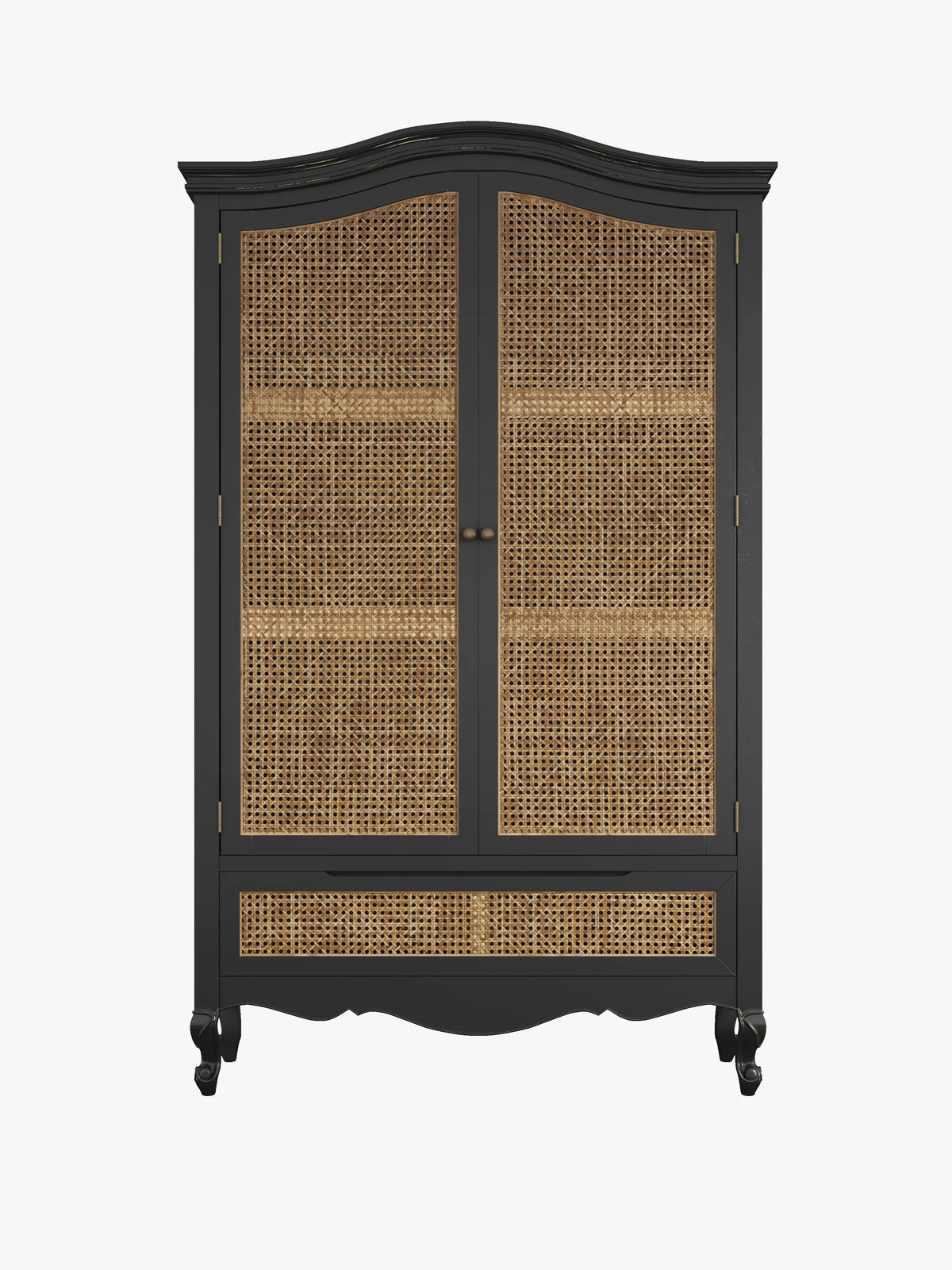 Montpellier 2 durų spinta su 1 stalčiumi (juodas)