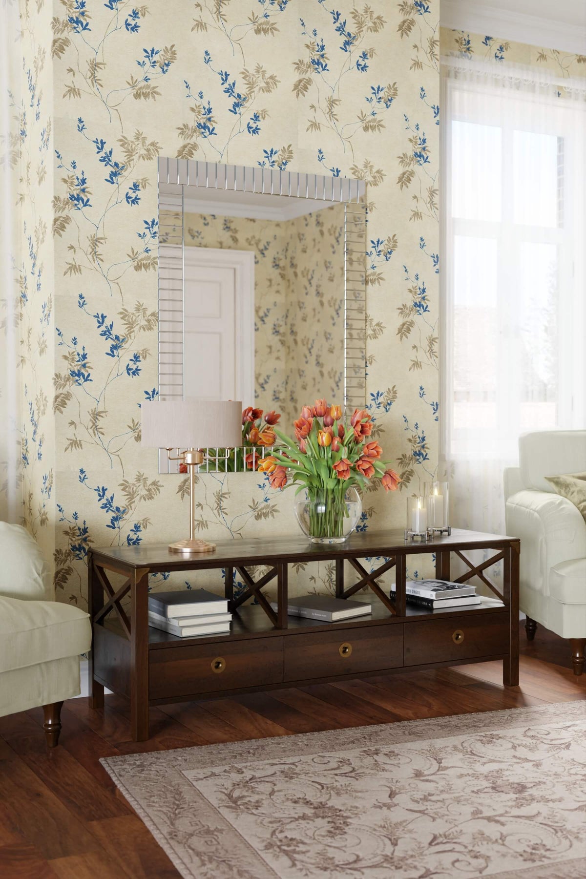 Balmoral TV staliukas su 3 stalčiais