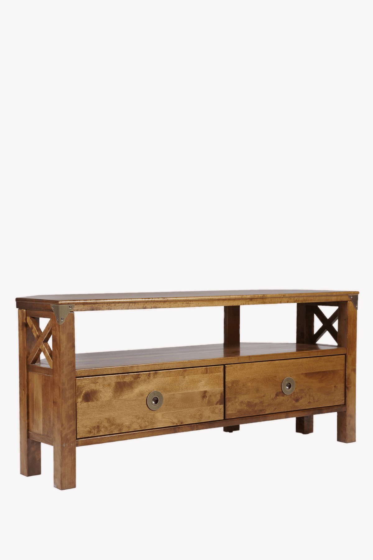 Balmoral kampinis TV staliukas su 2 stalčiais