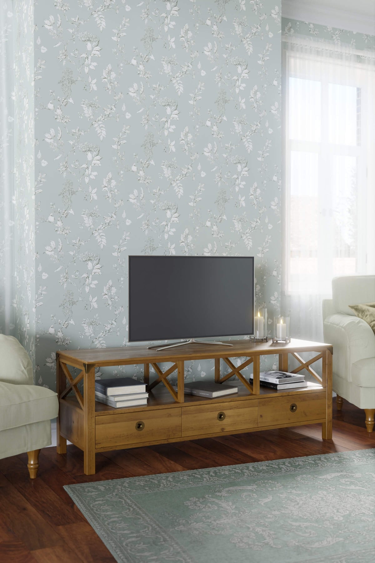 Balmoral TV staliukas su 3 stalčiais