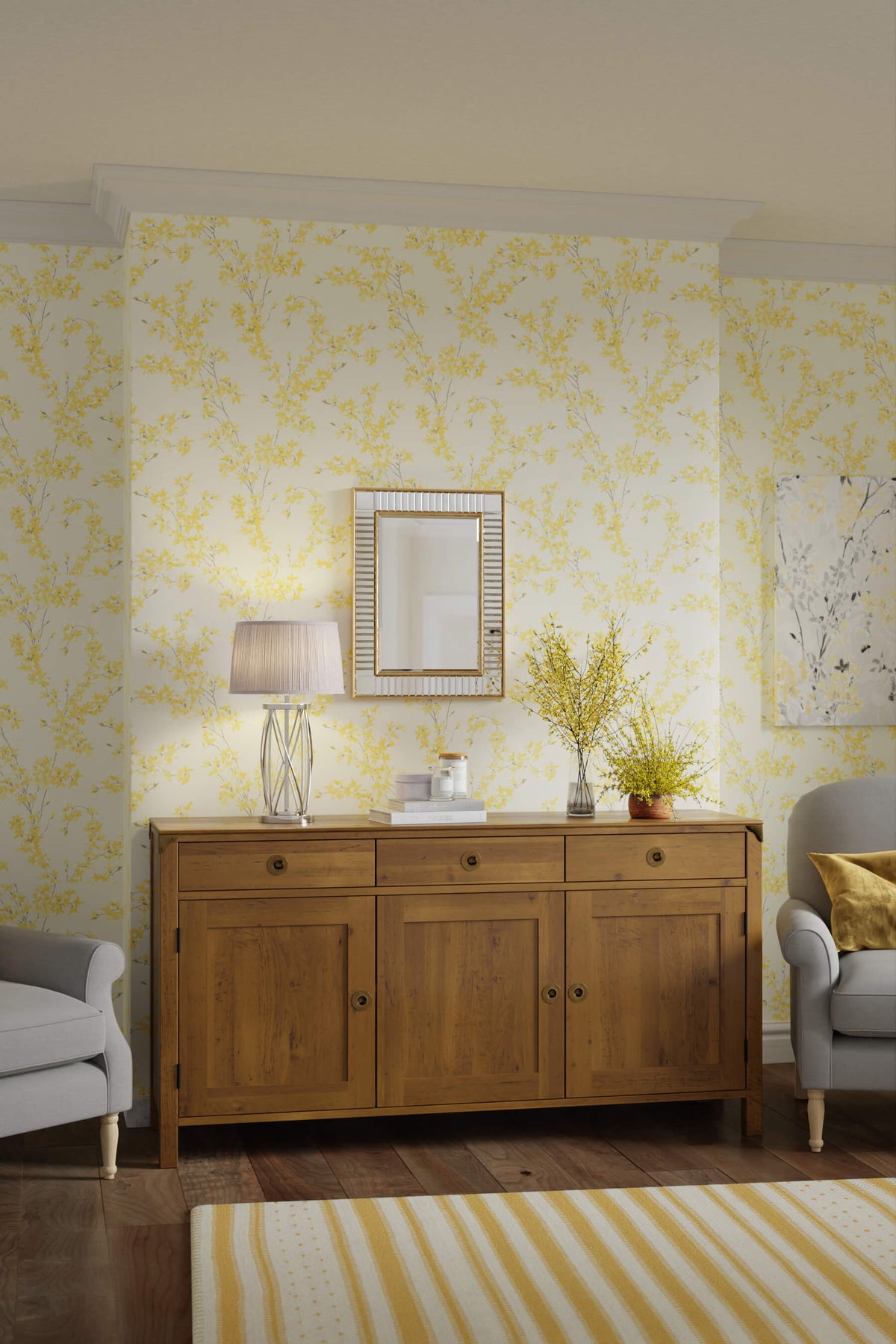 Balmoral 3 durų komoda su 3 stalčiais