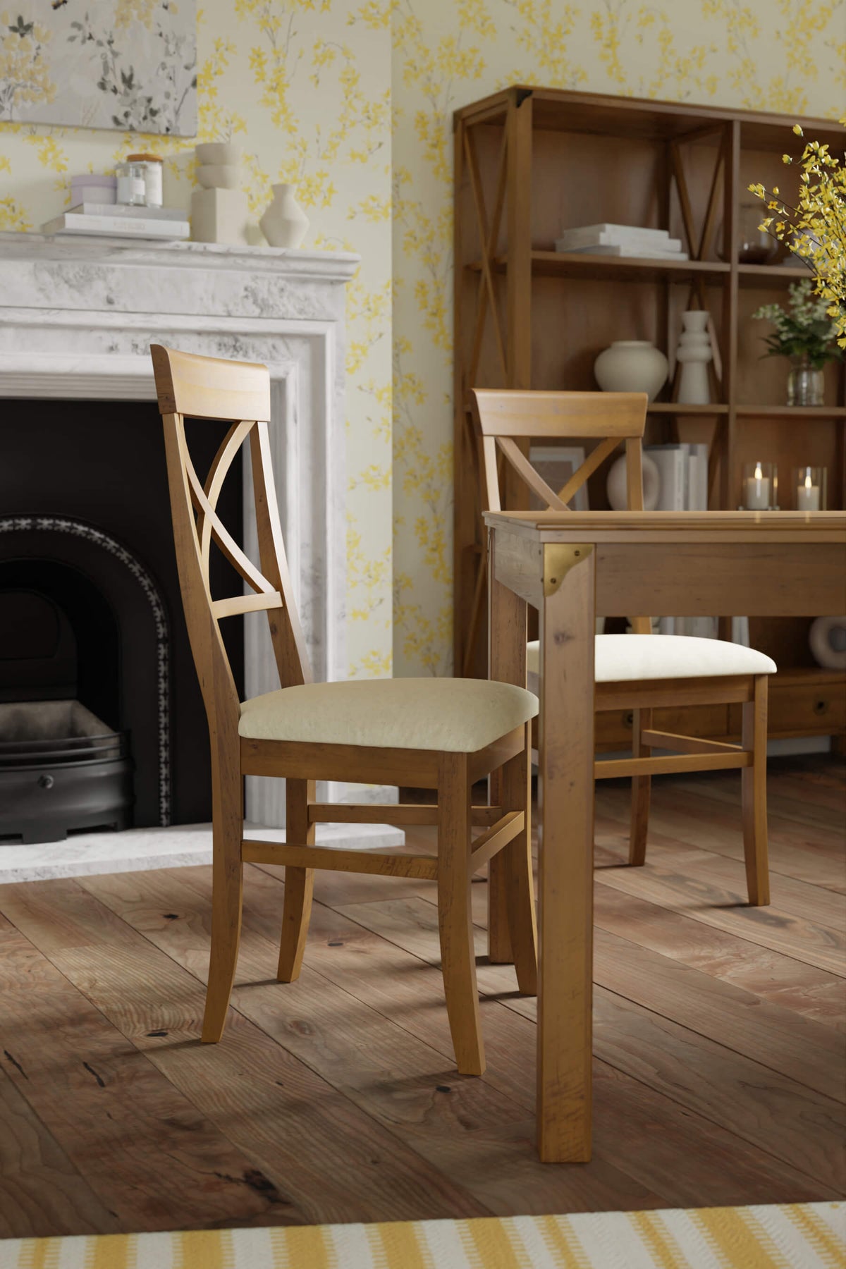 Balmoral valgomojo kėdžių pora su minkšta sėdyne