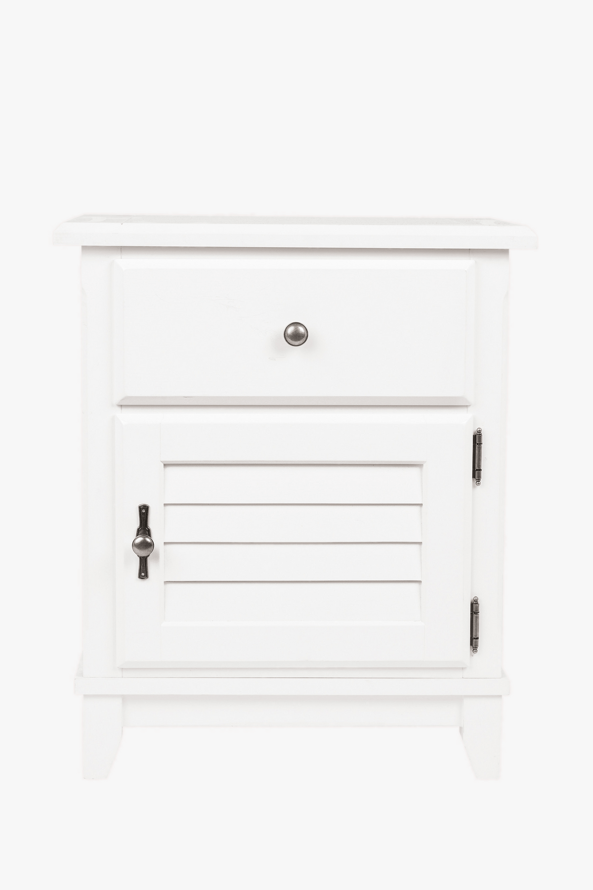 Devon staliukas prie lovos ar sofos su 1 žaliuzių efekto durimis ir 1 stalčiumi (rankenėlė kairėje)