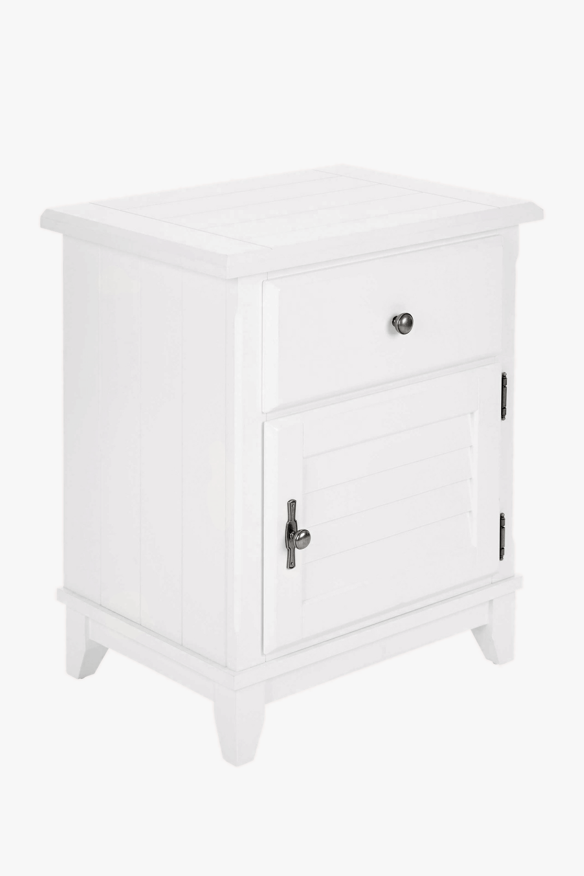 Devon staliukas prie lovos ar sofos su 1 žaliuzių efekto durimis ir 1 stalčiumi (rankenėlė kairėje)