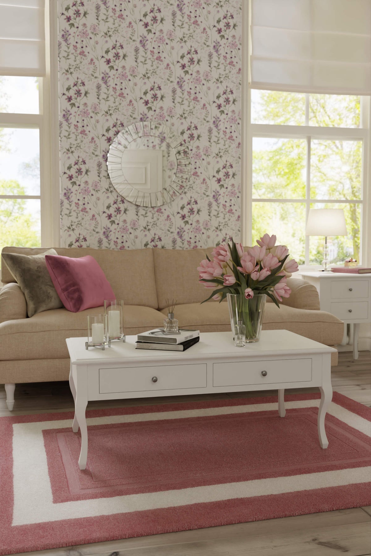 Rosalind kavos staliukas su 2 stalčiais