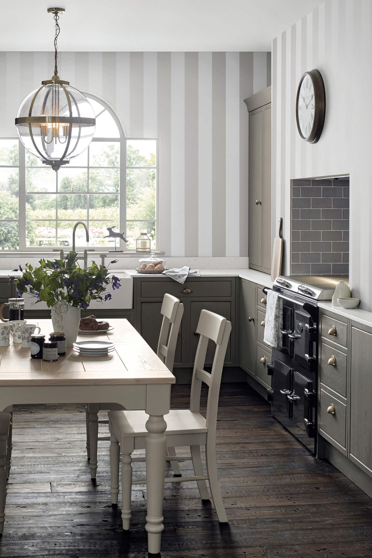 Dorset valgomojo kėdžių pora su medine sėdyne