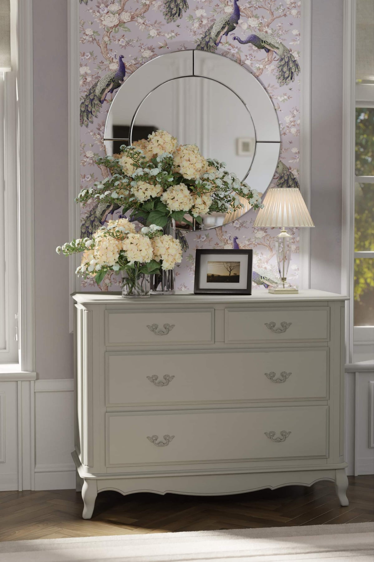 Provencale komoda su 4 stalčiais