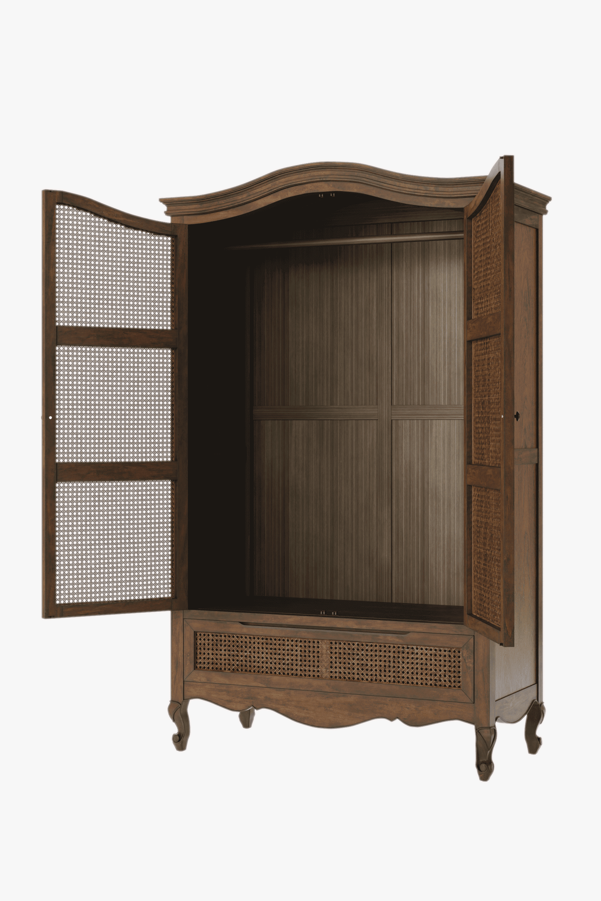 Montpellier 2 durų spinta su 1 stalčiumi (riešutmedis)