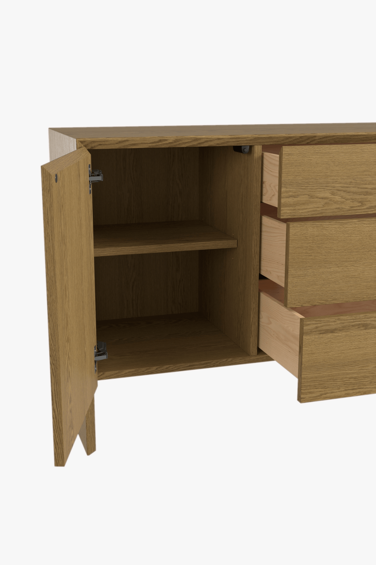 Ammanford 2 durų komoda su 3 stalčiais