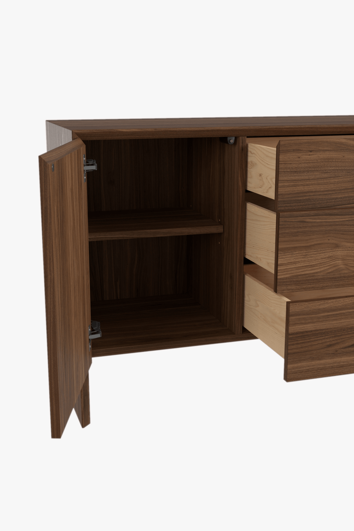 Ammanford 2 durų komoda su 3 stalčiais