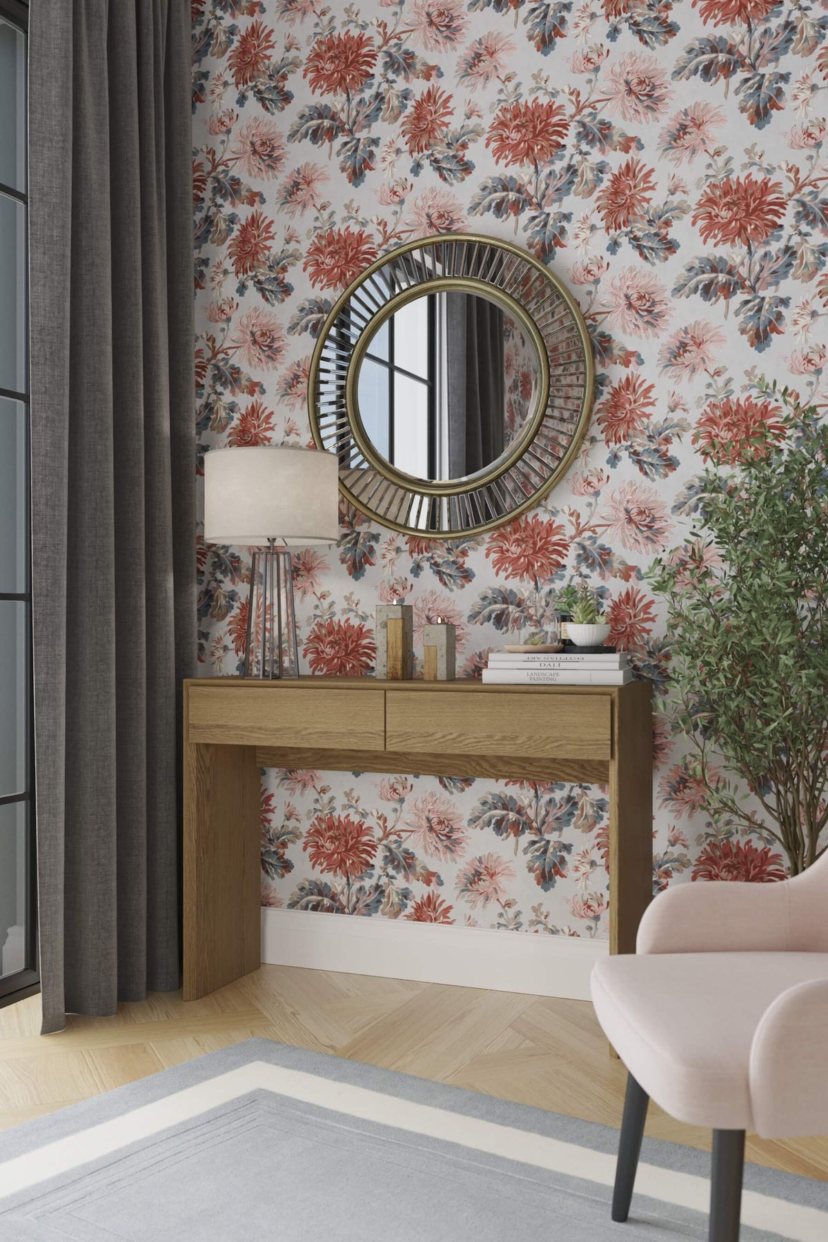 Ammanford konsolė su 2 stalčiais