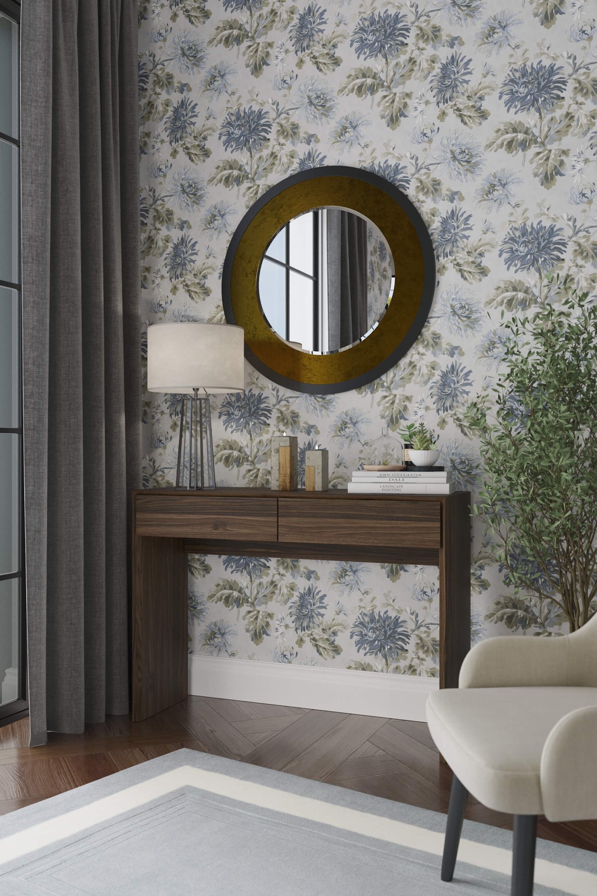 Ammanford konsolė su 2 stalčiais