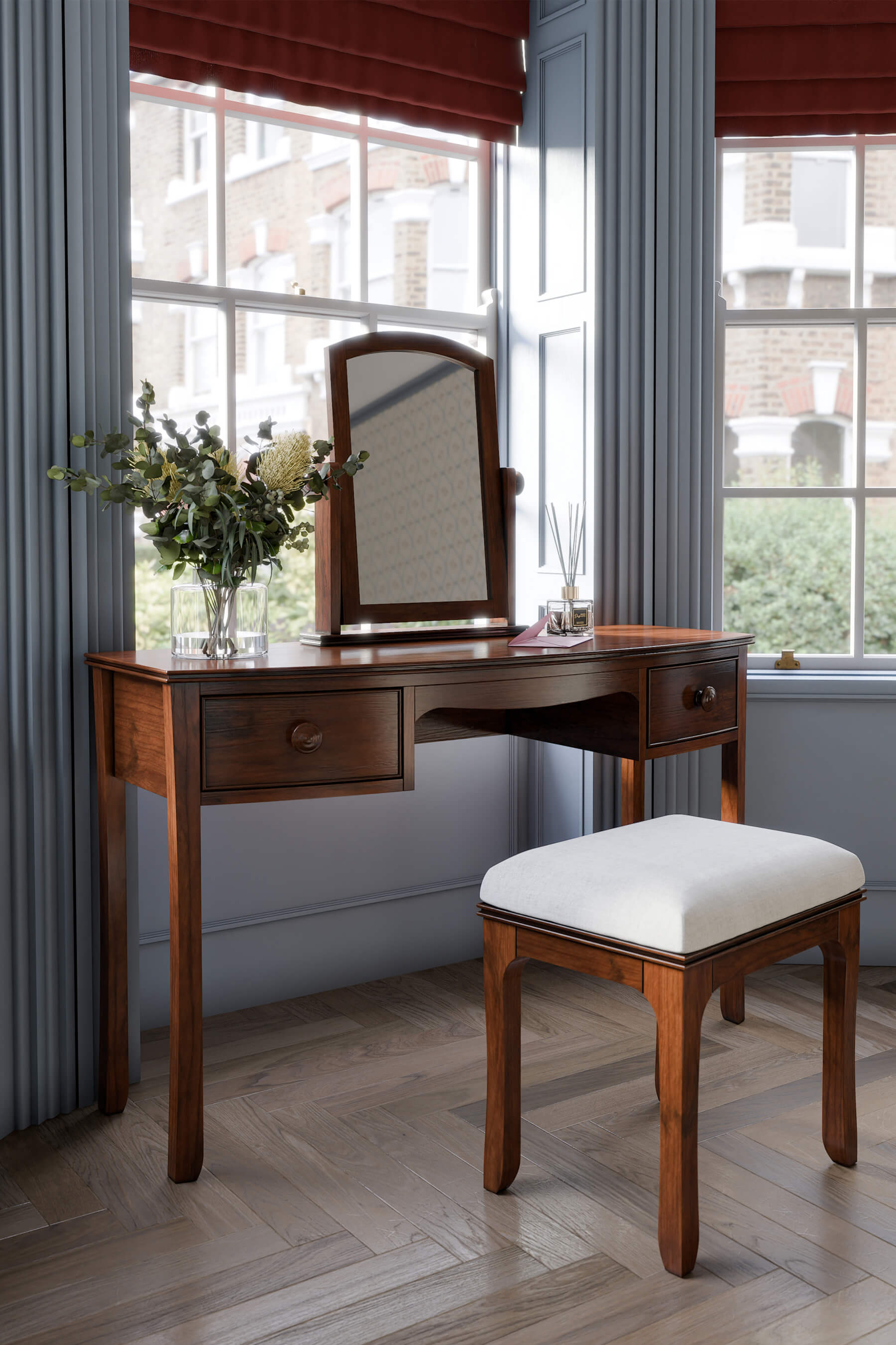 Dark wood dressing table online