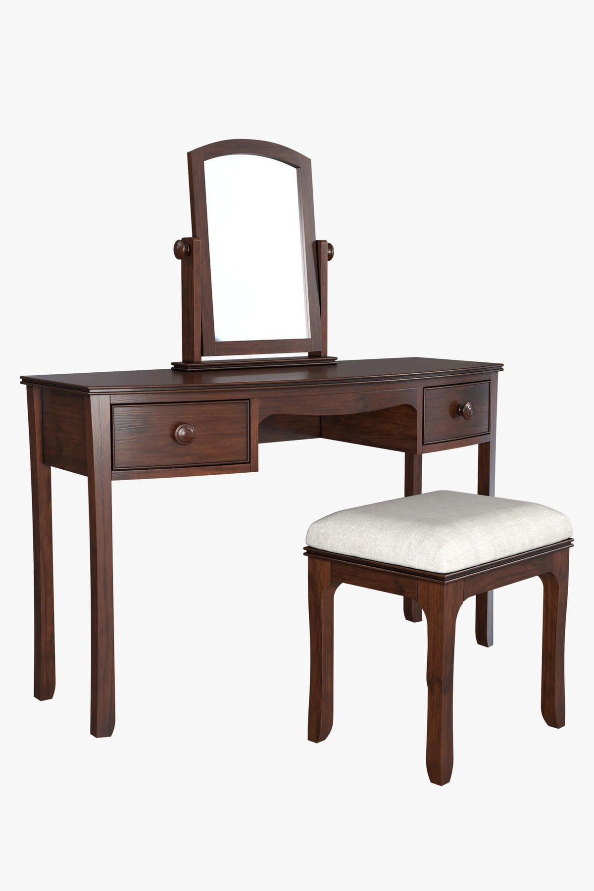 Broughton 2 Drawer Dressing Table, Stool & Mirror Set