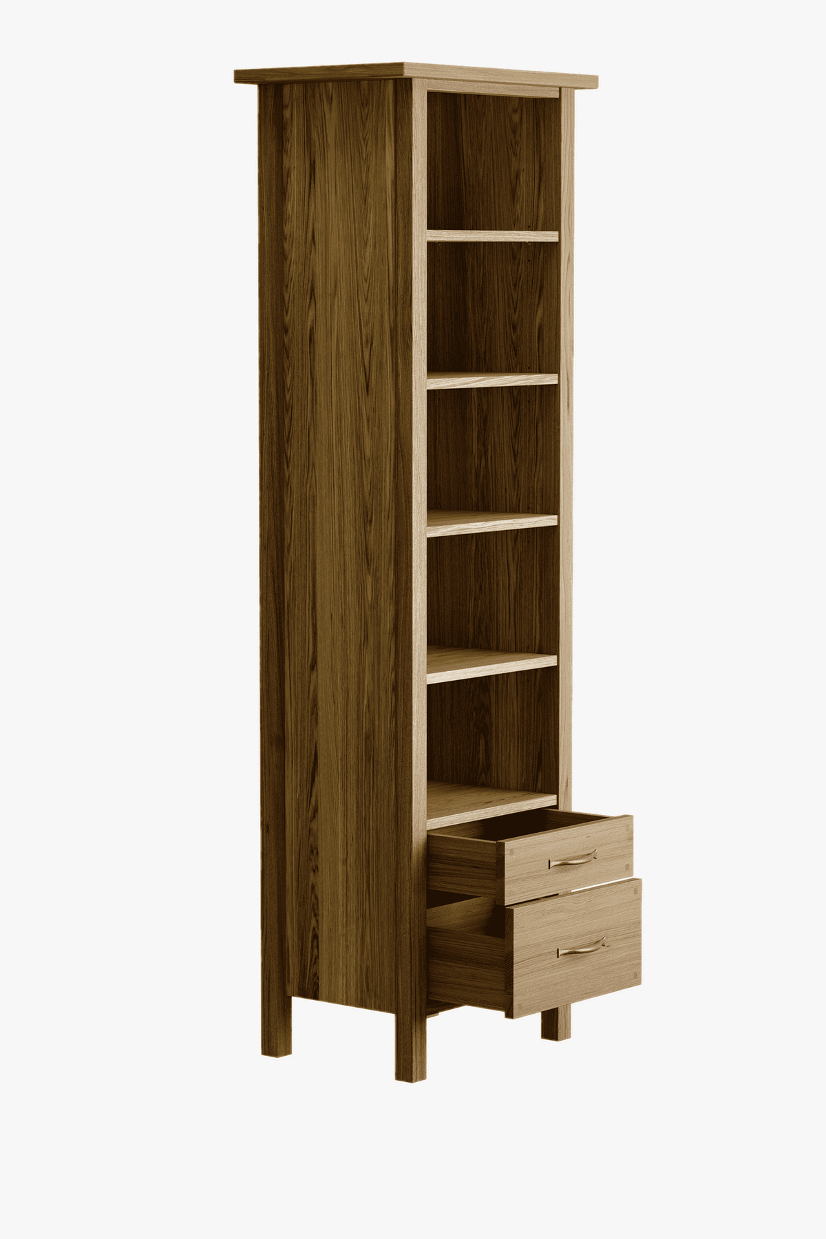 Milton 2 Drawer Single Bookcase