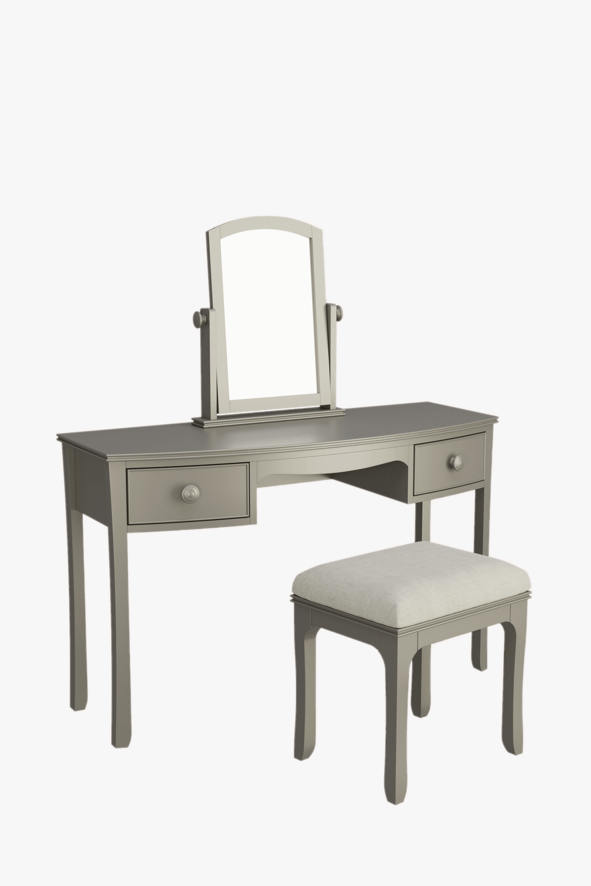 Broughton 2 Drawer Dressing Table, Stool & Mirror Set