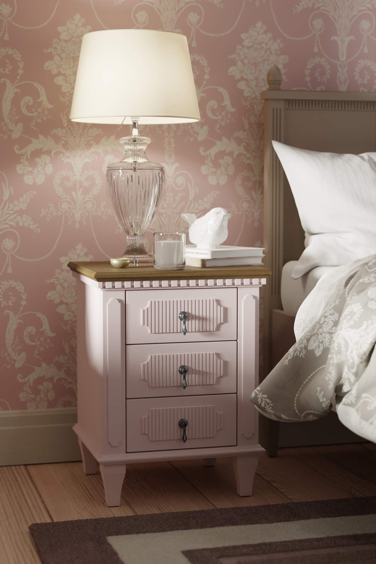 Barmouth 3 Drawer Bedside Table